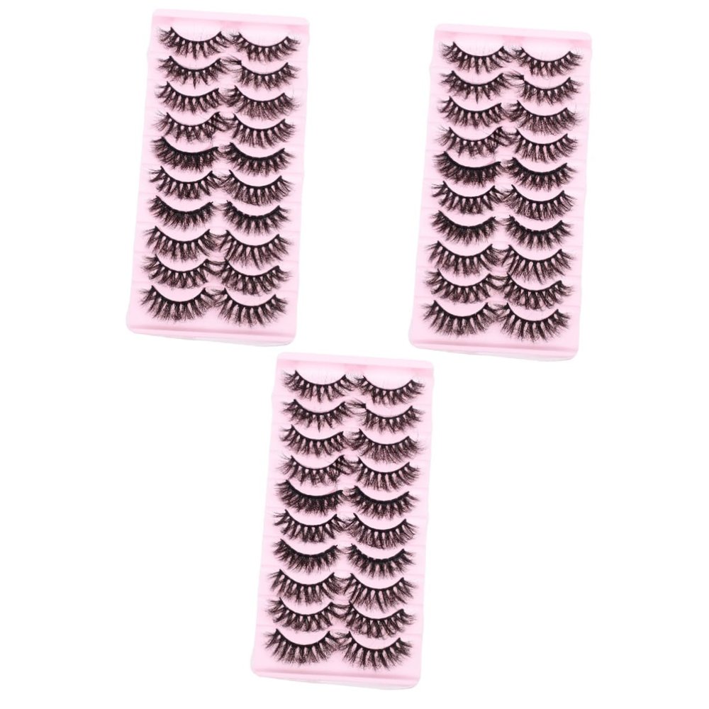 MAGICLULU 3 Sets Magnetic False Eyelashes, Natural Look, 10 Pairs x 3