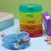 3-Times-Daily Weekly Pill Organizer, 7 Days, 7 Colors, 21 Compartments view 2