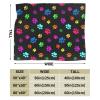 fifbird Colorful Dog Blanket with Paw Prints, Ultra-Soft, Warm, All-Season Fleece, 152.4 x 127 cm view 3