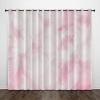 Blackout Curtains for Kids’ Rooms, Pink Feather Texture, 3D Print, 233 x 231 cm, 2 Panels view 1