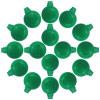 Sosoport 25-Piece Plastic Food Bowls for Bird Cages, Green view 1