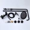 Black Wall-Mounted Bathroom Faucet and Brass Mixer Shower Set for Hotels view 4