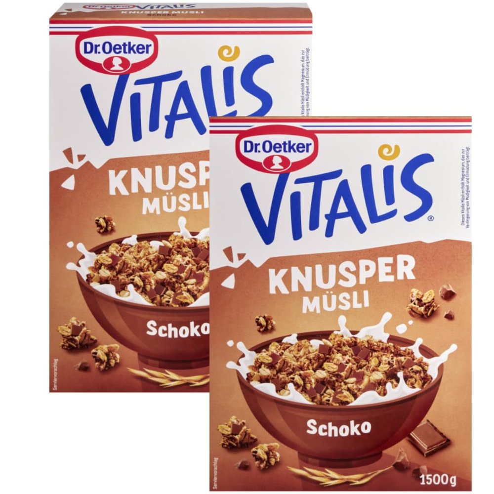 Vitalis Chocolate Crunchy Muesli, 1,500 g x 2 Packs
