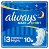 Maxi Profresh Night Sanitary Pads, Size 3, 10 Count view 1