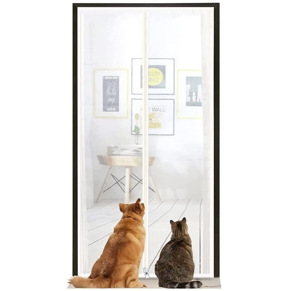 Pet Protection Screen Door with Zipper, 80 x 200 cm