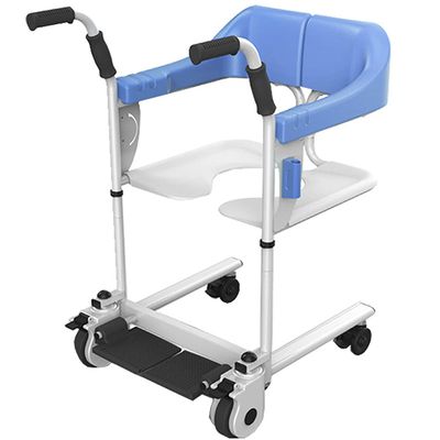 Self-Propelled Patient Transfer Lift with Soft Seat and Toilet Seat, 180° Split Seat