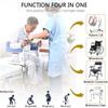 Self-Propelled Patient Transfer Lift with Soft Seat and Toilet Seat, 180° Split Seat view 3