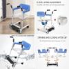 Self-Propelled Patient Transfer Lift with Soft Seat and Toilet Seat, 180° Split Seat view 4