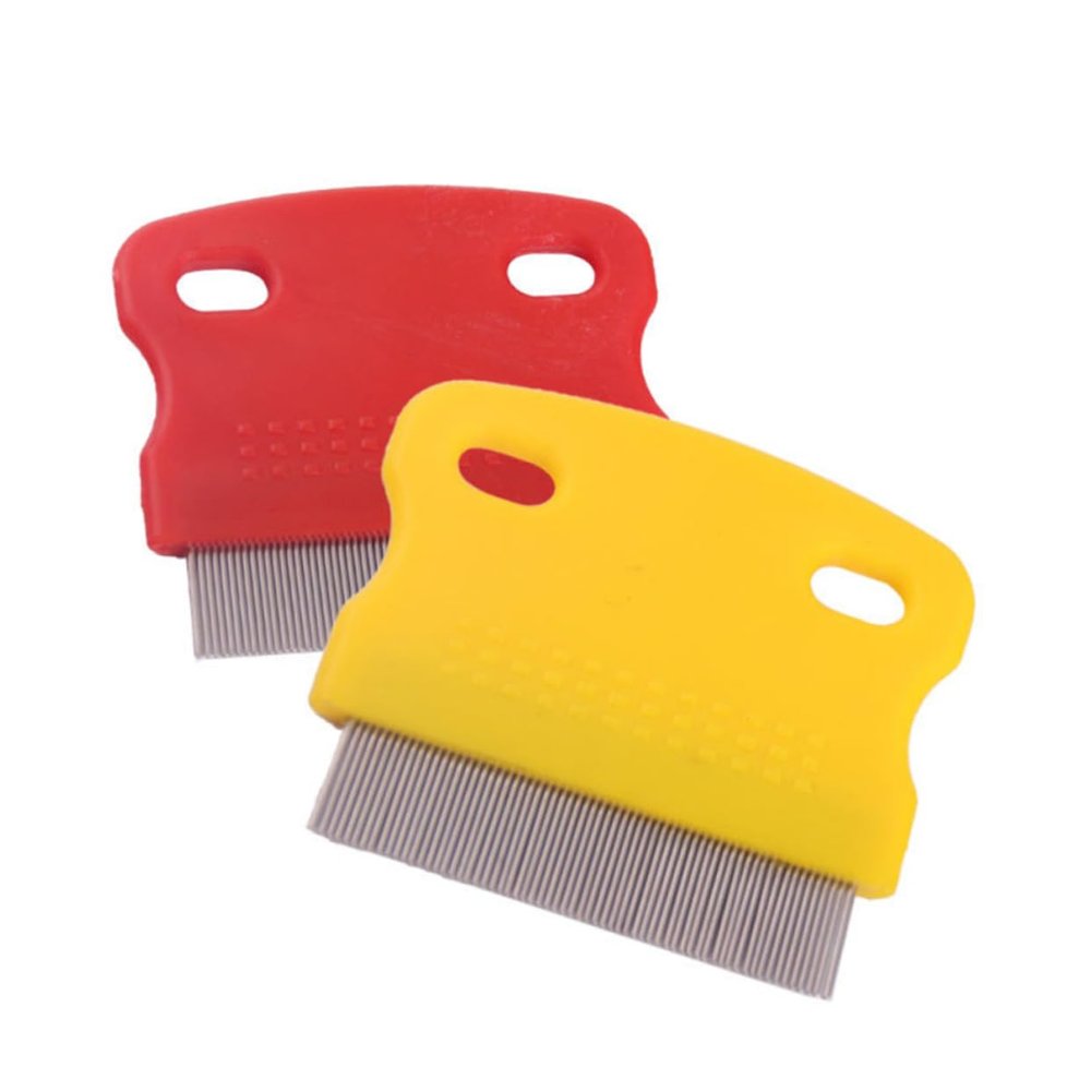 Kisangel Stainless Steel Pet and Cat Deshedding Comb, 2-Pack, Random Color