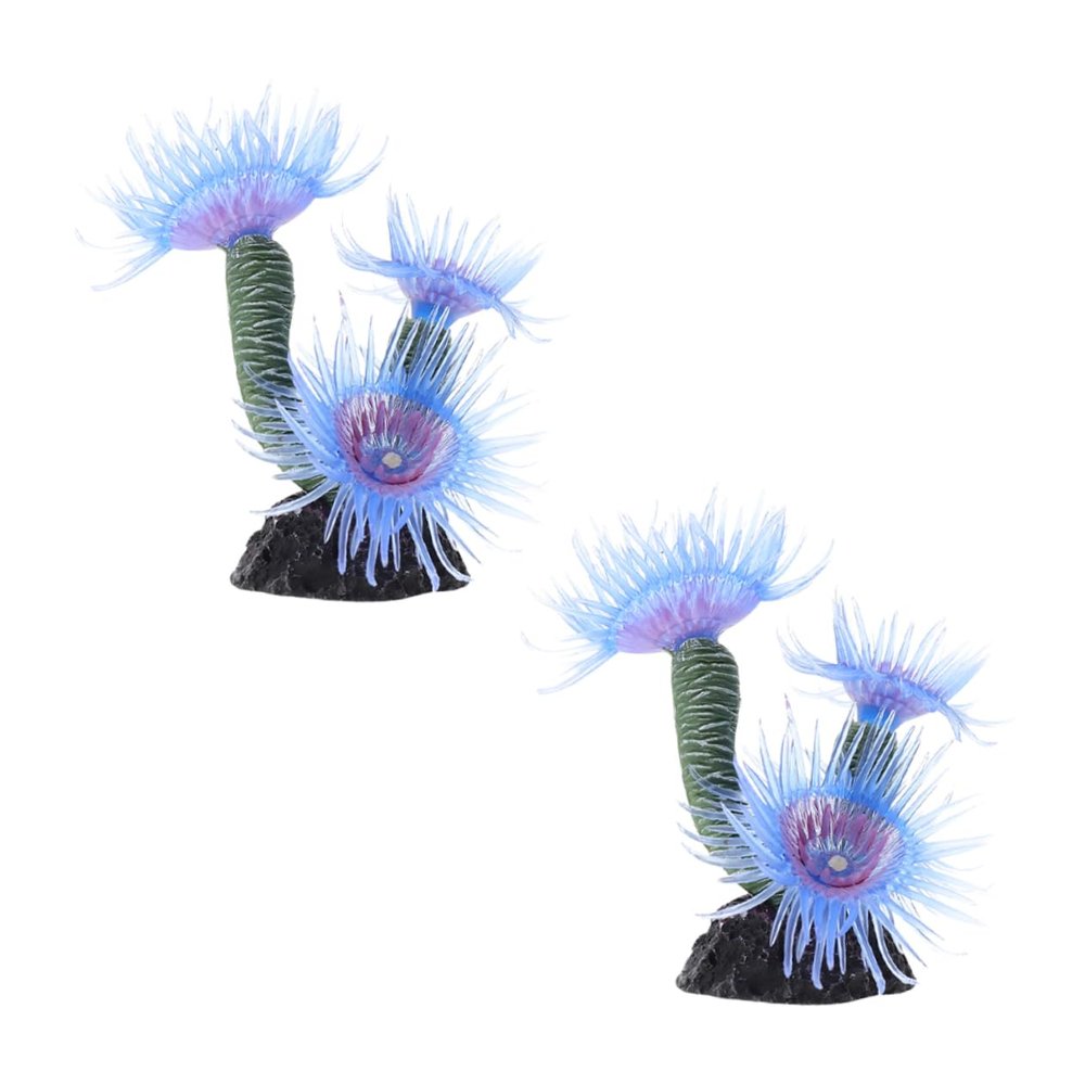 BESPORTBLE 2pcs Realistic Soft Body Imitation Tank Decorations