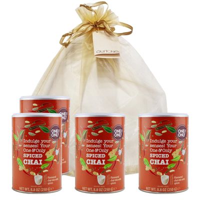 GUSTONE. One&Only Spiced Chai Latte - 4 x 250 g Gift Set
