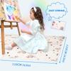 Treer High Chair Floor Mat, 110 x 110 cm, Waterproof, Non-Slip Splash Mat with Bunny Design view 4