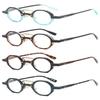 VEVESMUNDO Round Retro Reading Glasses for Men and Women, Clear Leopard-Print Plastic Frames, +1.0 to +4.0 (4-Piece Set, +3.5) view 1