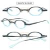 VEVESMUNDO Round Retro Reading Glasses for Men and Women, Clear Leopard-Print Plastic Frames, +1.0 to +4.0 (4-Piece Set, +3.5) view 3