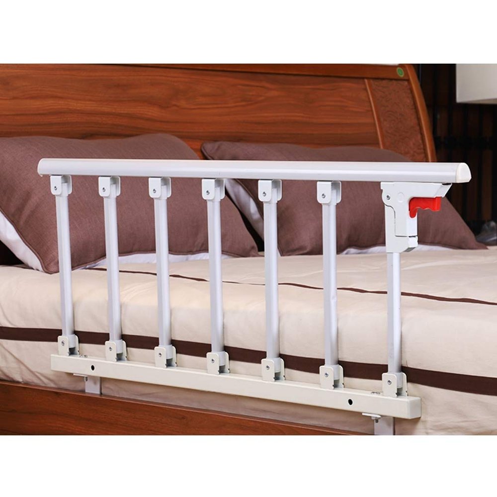 WQZStar Folding Bed Rail Safety Guard for Older Adults, Assist Handle, Hospital-Grade Stainless Steel (Color: D, Size: 97 × 40 cm)