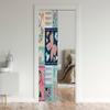 richhome Colorful Cartoon Butterfly Door Curtain, Watercolor Tie-Dye Hand-Drawn Hearts Blackout Curtain, 150 x 203 cm view 3