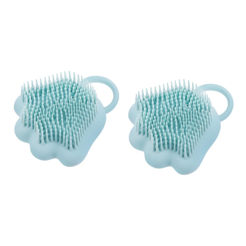 Sosoport 2-Piece Paw-Shaped Dog Grooming Brushes, Food-Grade Silicone