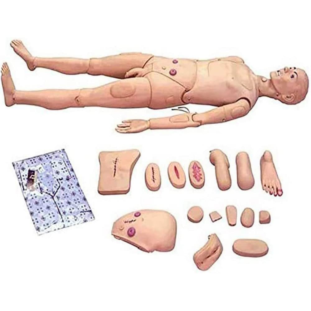 YXZYFPP Professional 170 cm Life-Size Patient Care Manikin for Men and Women, Interchangeable CPR Training Simulator