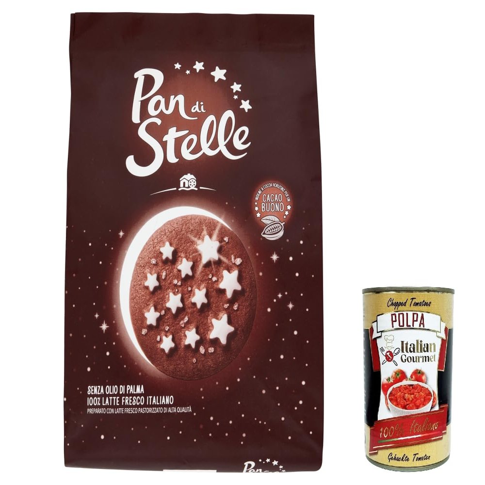 Italian Gourmet Biscotti di Stelle Cocoa Cookies, 6 x 700 g, with Stars