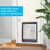 RUYICZB Large Dog Door with Soft Transparent Magnetic Flap and Locking Panel, PVC, White, M view 2