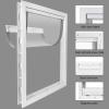 RUYICZB Large Dog Door with Soft Transparent Magnetic Flap and Locking Panel, PVC, White, M view 3