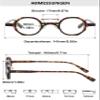 Lanomi Polygon Reading Glasses, Leopard Print, +3.5, Plastic, No Blue-Light Filter view 2