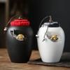 CIADAZ Mini Pet Memorial Urn for Adult Dog and Cat Ashes, White, 1-Pack view 2