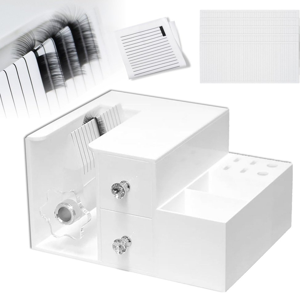 json2xml Eyelash Fan Maker and Separator for False Lash Extensions with Storage Box