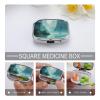 Round Pill Box with Country Life Design, 2 Compartments view 4