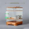 WHBFT Sturdy Bird Cage, Square Roof, Brown, for Lovebirds, Finches, and Parrots view 4