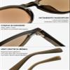 Lanomi Tinted Reading Sunglasses for Women and Men, UV400 Outdoor Readers, Gray/Brown, +1.0 view 4