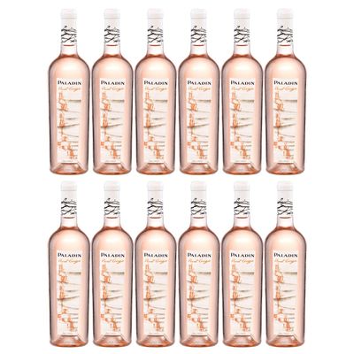 Paladin Pinot Grigio Rosé Dry Vegan Rosé Wine, Italy (12 x 0.75 L) with FeinWert E-Book