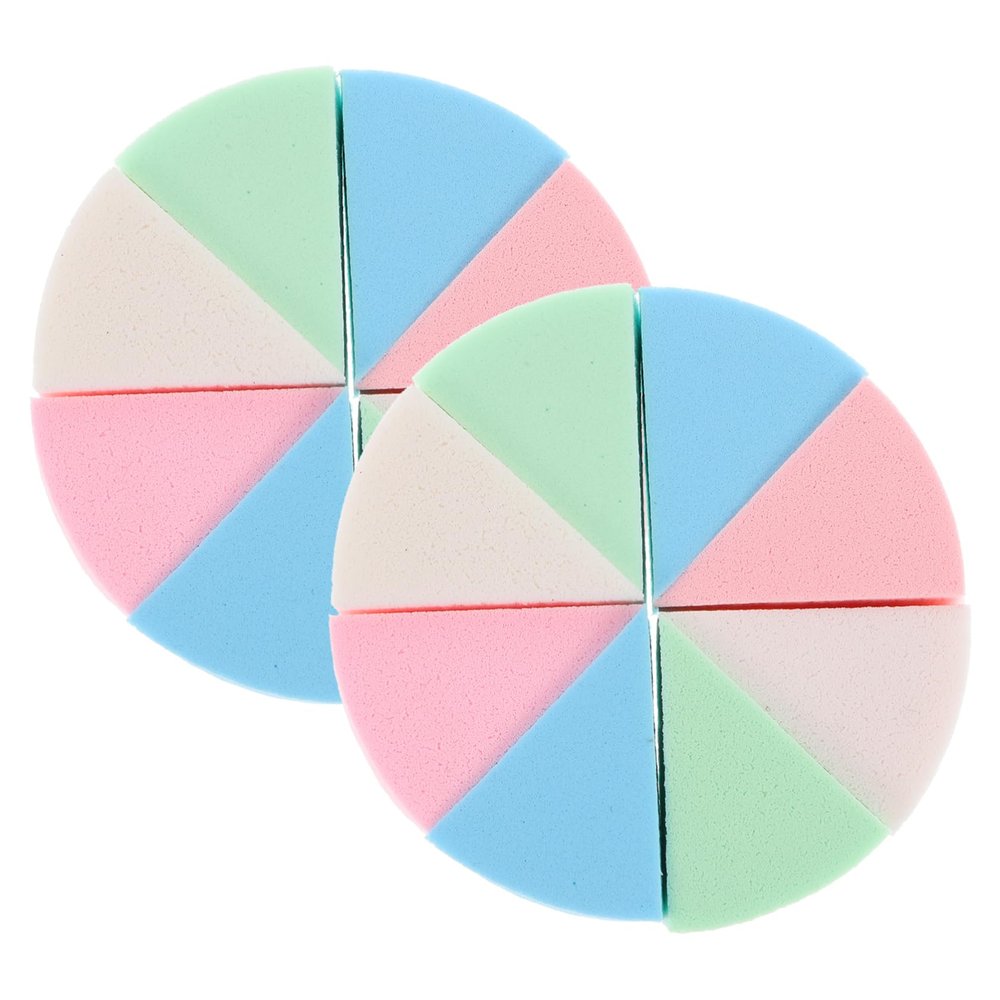 MAGICLULU 8 Sets Latex Makeup Sponge Puffs for Women, Reusable Triangular Makeup Sponges for Blending and Setting