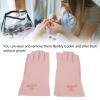 UV Protection Fingerless Gloves for Gel Nail Lamps, Pale Pink-Gray view 4