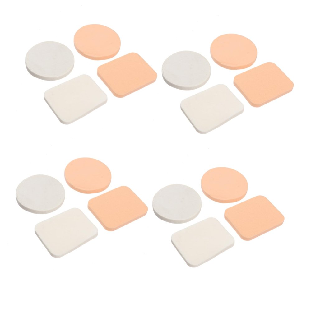 MAGICLULU 3-Piece Fluffy Makeup Sponge Set, Elastic Wear-Resistant 2-in-1 Wet and Dry Face Sponges for Blush and Foundation, 20 Pieces x 3