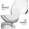 MAGICLULU 2-Pack Compact Double-Sided Folding Makeup Mirrors for Women, Small Round Travel Mirror with Light view 3