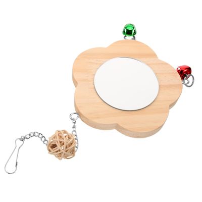 SEWOART Bird Mirror with Bell and Flower Design