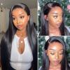 4x4 Pre-Plucked Lace Front Wig, Straight 180% Peruvian Remy Human Hair, 12–30 in, 13x4 Lace Front view 2