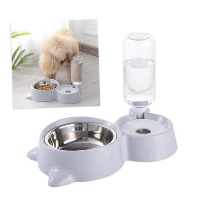 Double Stainless Steel Food and Water Bowl for Cats and Dogs