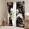 Cute Skull Window Curtains, Cartoon Skeleton Couple, Kawaii Design view 3