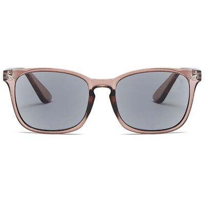 ABETOS Sunglasses Reading Glasses for Women and Men, Tinted Reading Sunglasses with Sun Protection, Retro Classic Readers, Dark Brown, +3.0