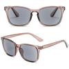 ABETOS Sunglasses Reading Glasses for Women and Men, Tinted Reading Sunglasses with Sun Protection, Retro Classic Readers, Dark Brown, +3.0 view 3