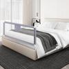 Willonin Baby Bed Rail, Fall Protection, Height-Adjustable, for Children's Beds and Cribs, with Breathable Mesh (200 cm, Gray) view 1