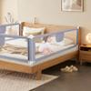 Willonin Baby Bed Rail, Fall Protection, Height-Adjustable, for Children's Beds and Cribs, with Breathable Mesh (200 cm, Gray) view 3