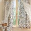 Epinki Room-Darkening Curtains for Kids' Room, Rod Pocket, 140 x 60 cm, Blue Rose, 2 Panels view 1