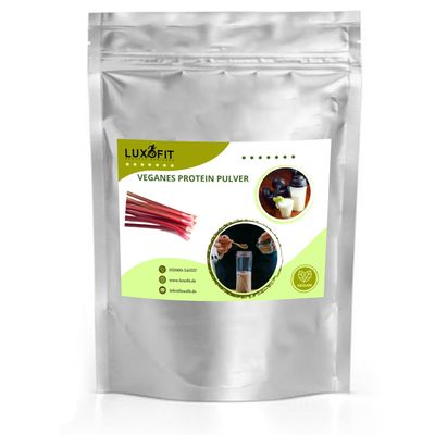 Luxofit Rhubarb Vegan Protein Powder 10 kg, Sugar-Free, Fruity Flavor