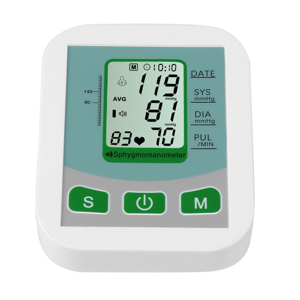 Electronic Voice Upper-Arm Blood Pressure Monitor, 1 Count, White