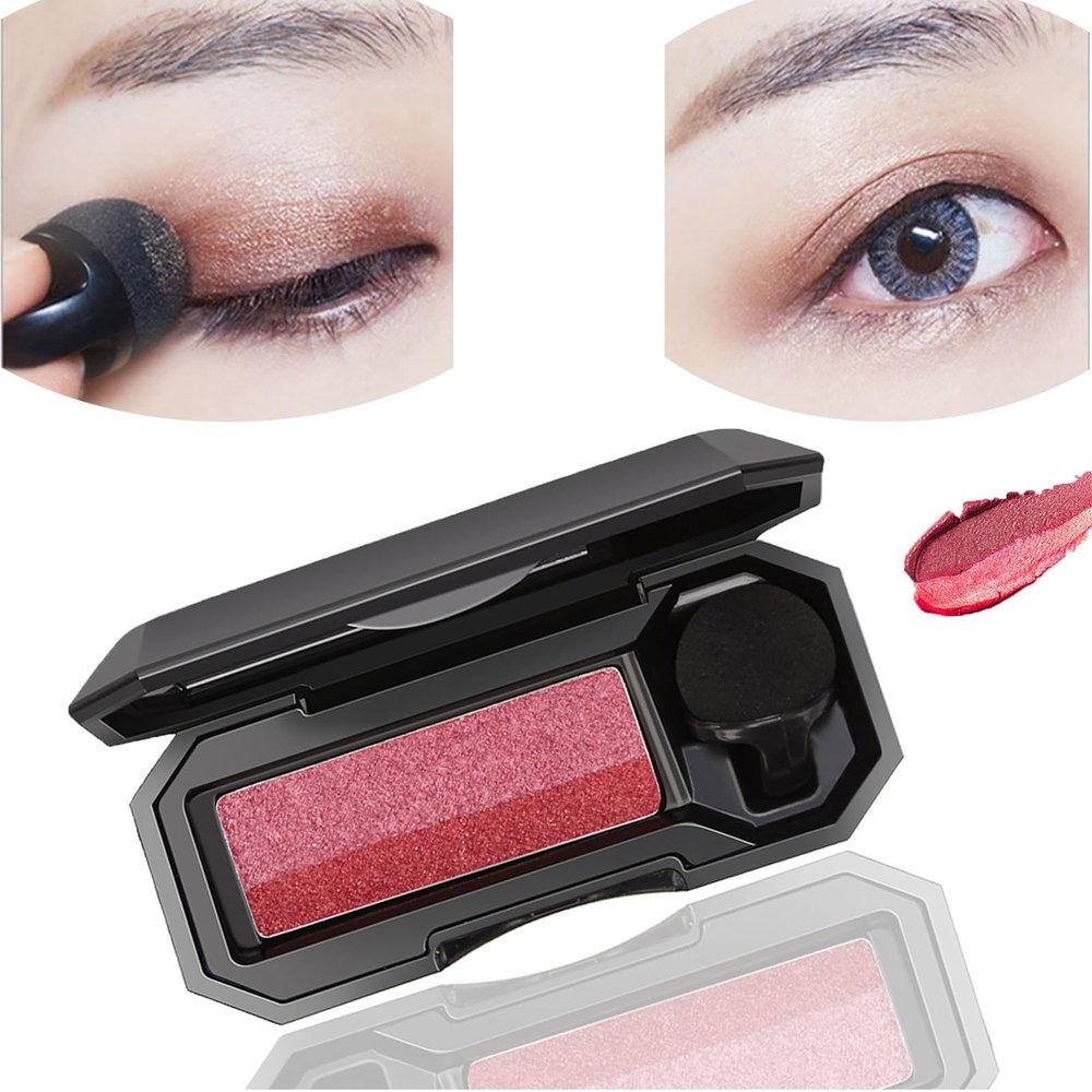 JJKTO Dual-Color Eyeshadow, 2-in-1 Waterproof Long-Lasting Eye Makeup