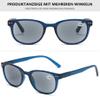 Lanomi Rectangular Tinted Reading Glasses with Sun Protection, Transparent Blue, +3.0 view 3