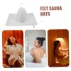 FOMIYES Felt Sauna Hat Set, Water-Absorbent, Breathable, White view 2